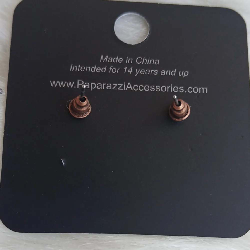 Paparazzi Copper Sunburst Earrings - Picture 5 of 6